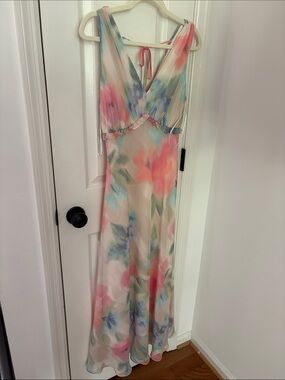 Taylor Pastel Ombre Maxi Dress - Pink, Blue, Cream